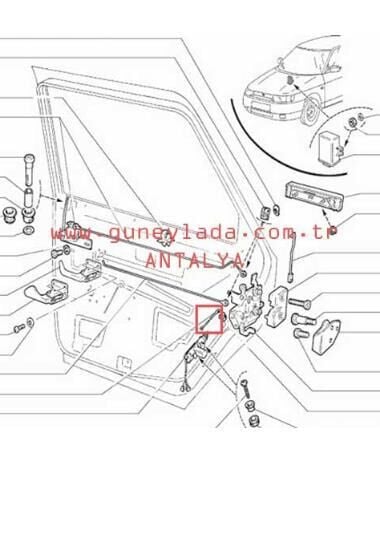 KAPI-ARKA KAPI MOTOR ÇUBUĞU 51 Lada Vega