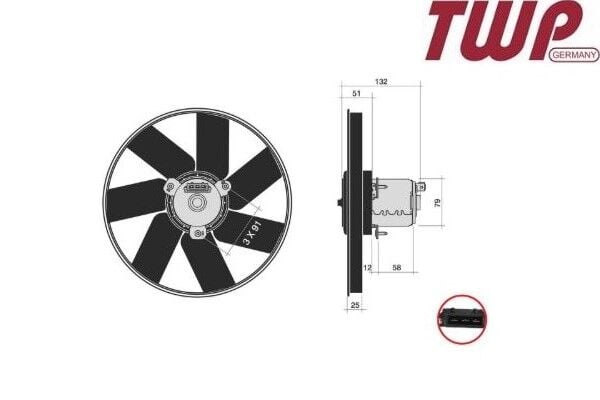 Volkswagen Passat - Fan Motoru (7 Kanat) - [Seat Cordoba, Ibiza; Volkswagen Golf] - 1H0959455
