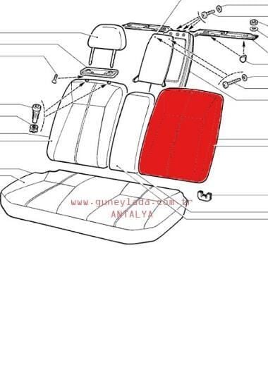 DÖŞEME-KOLTUK ARKA SOL 51 Lada Vega