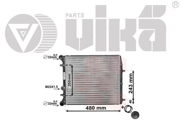 Skoda Fabia - Radyatör Su (Klimasız) - 00-10 - [Skoda Roomster] - 6Q0121253AG
