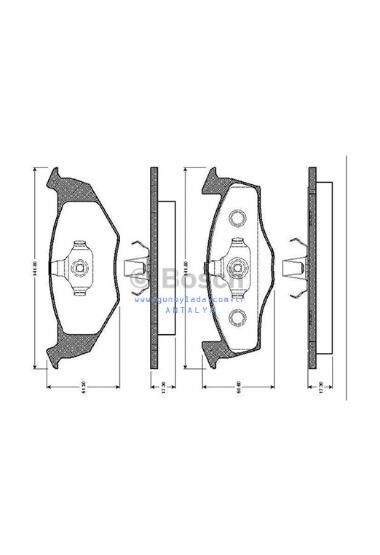 FREN BALATASI TAKIM ÖN [Skoda Fabia 1.2,00-10] 0986TB2036 0986494005