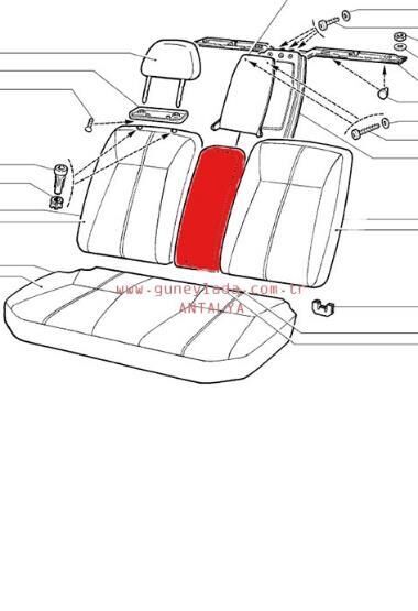 DÖŞEME-KOLTUK ARKA ARA KOL 51 Lada Vega