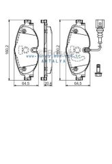 FREN BALATASI TAKIM ÖN [Skoda Octavia 13 ->,SuperB 15 -> 5Q0698151F, 0986494660