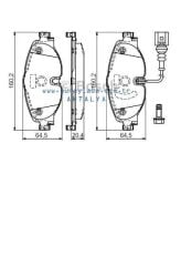 FREN BALATASI TAKIM ÖN [Skoda Octavia 13 ->,SuperB 15 -> 5Q0698151F, 0986494660