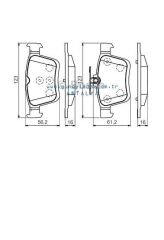 FREN BALATASI TAKIM ARKA [Skoda SuperB 15-->,Vw]   5Q0698451, 3Q0698451 , 0986494659
