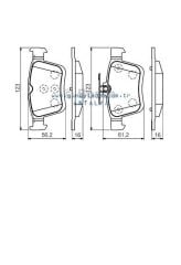 FREN BALATASI TAKIM ARKA [Skoda SuperB 15-->,Vw]   5Q0698451, 3Q0698451 , 0986494659