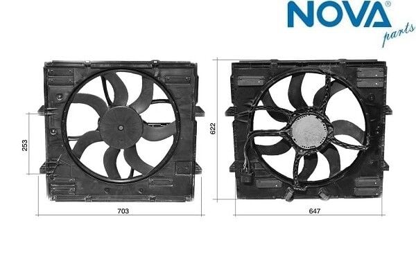 Volkswagen Amarok - Fan Motoru & Çerçevesi (Set) - 10-16 - 2H0121203K